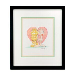 Rare ORIGINAL Pencil Art Lovers GARFIELD By JIM DAVIS Drawing